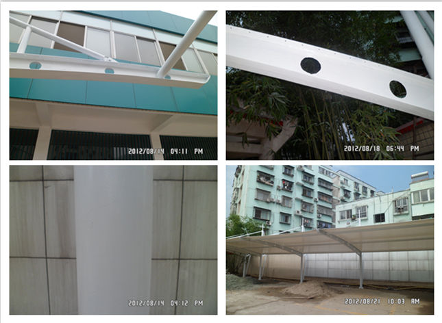 十堰電力馬鞍式異形鋼膜結(jié)構(gòu)車棚現(xiàn)場施工圖