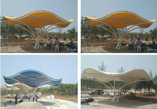 千佛洞植物園景觀膜結(jié)構(gòu)現(xiàn)場(chǎng)成品圖