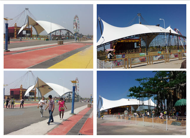 七彩莊園舞臺膜結(jié)構(gòu)現(xiàn)場成品圖