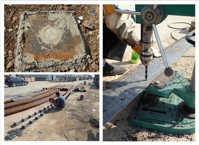 五子溝機床廠膜結(jié)構(gòu)車棚鋼結(jié)構(gòu)現(xiàn)場施工圖