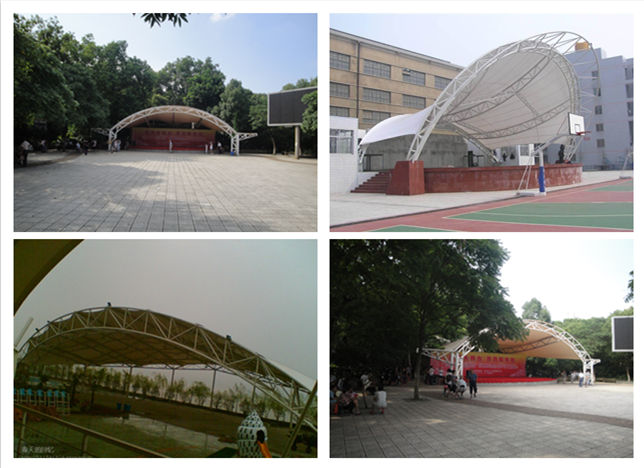 江西南昌八一公園舞臺膜結(jié)構(gòu)完工成品圖
