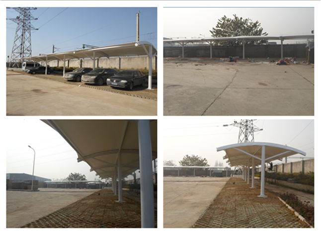 五子溝機床廠膜結(jié)構(gòu)車棚現(xiàn)場成品圖