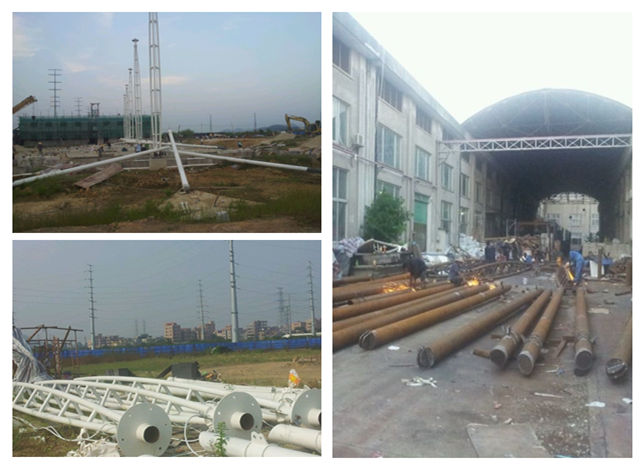 河南高速公路收費(fèi)站頂棚膜結(jié)構(gòu)現(xiàn)場施工圖