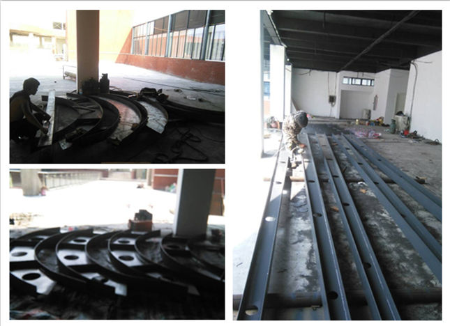 河源屋頂膜結(jié)構(gòu)鋼結(jié)構(gòu)現(xiàn)場施工圖