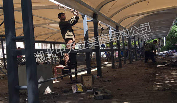 膜結構自行車棚