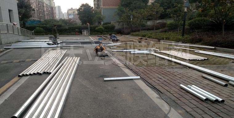 膜結(jié)構(gòu)車棚施工照片