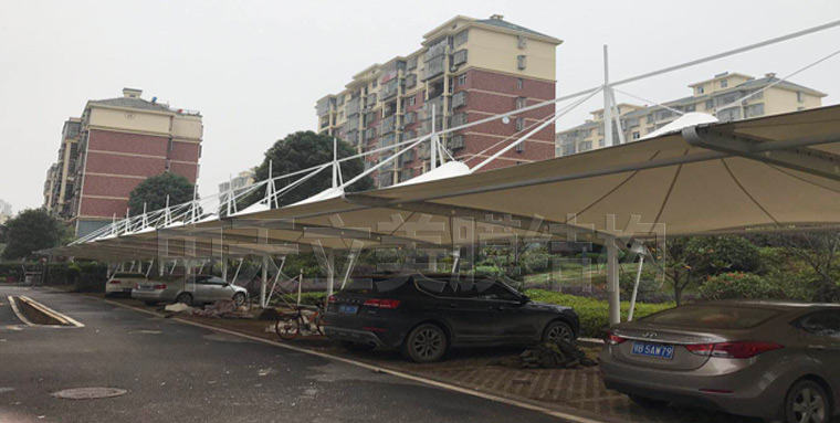 膜結(jié)構(gòu)車棚施工照片