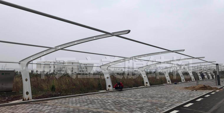 膜結(jié)構(gòu)車棚施工照片