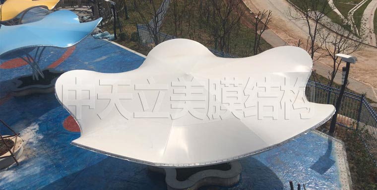 中天立美景觀膜結(jié)構(gòu)施工照片拉膜照片