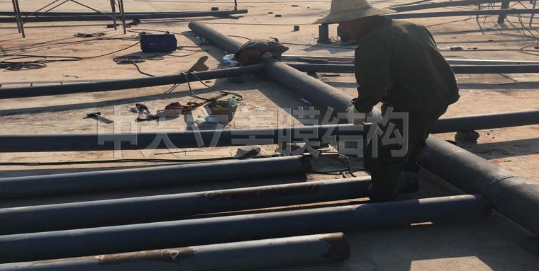 中天立美景觀膜結(jié)構(gòu)施工照片