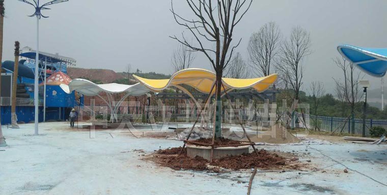 中天立美景觀膜結(jié)構(gòu)施工照片