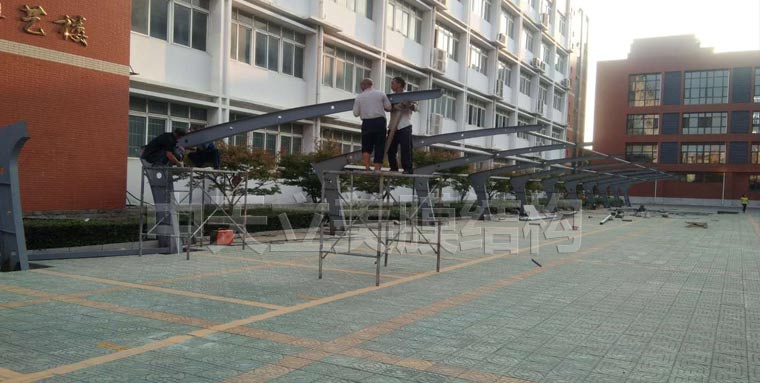 中天立美車棚-鋼結(jié)構(gòu)施工