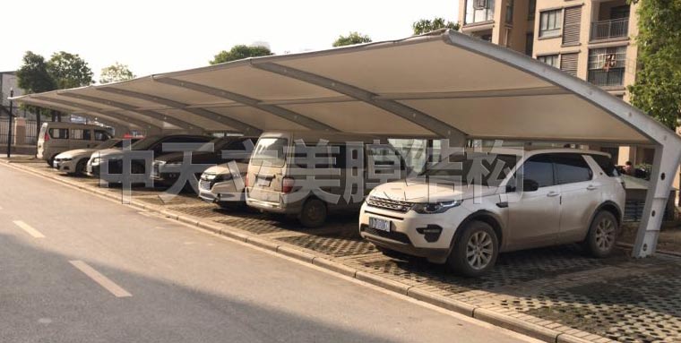 膜結(jié)構(gòu)停車棚完工照片