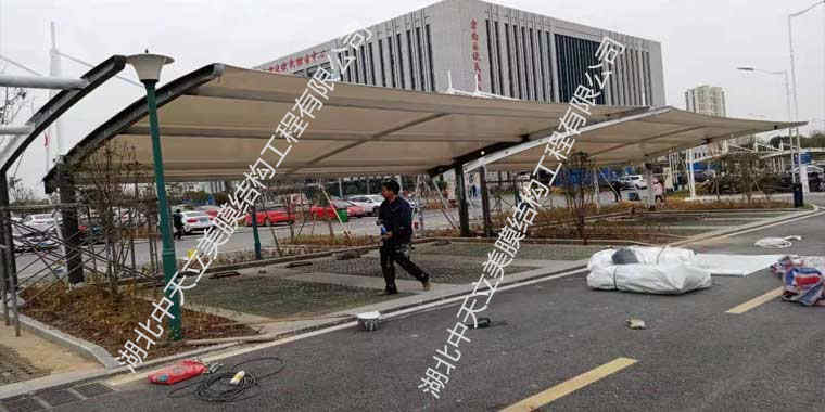 車棚拉膜-中天立美